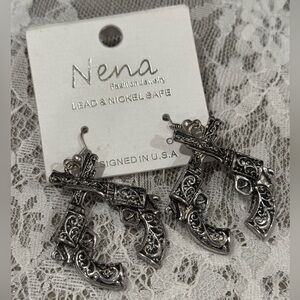Nena Silver pew pew Earrings